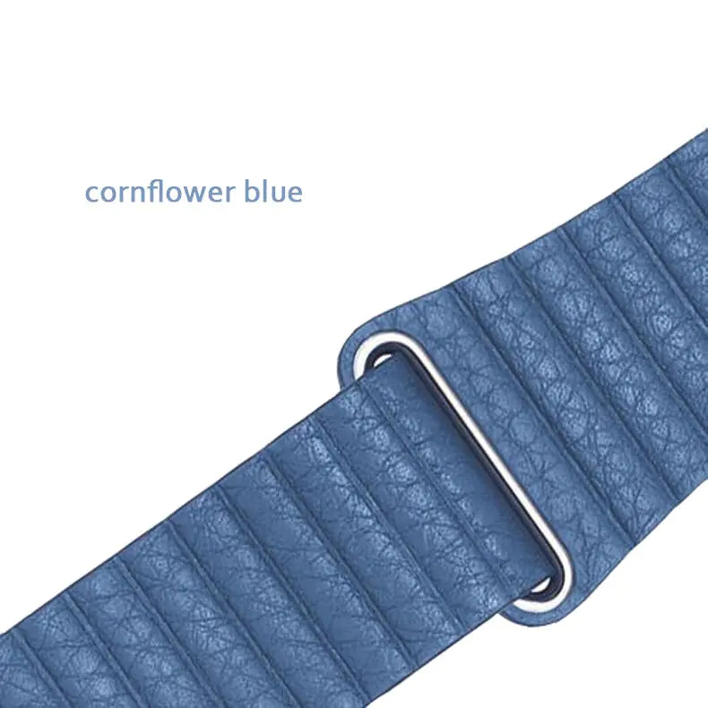 Leather Magnetic Loop Watch Strap