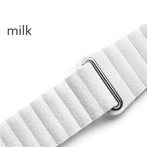 Leather Magnetic Loop Watch Strap