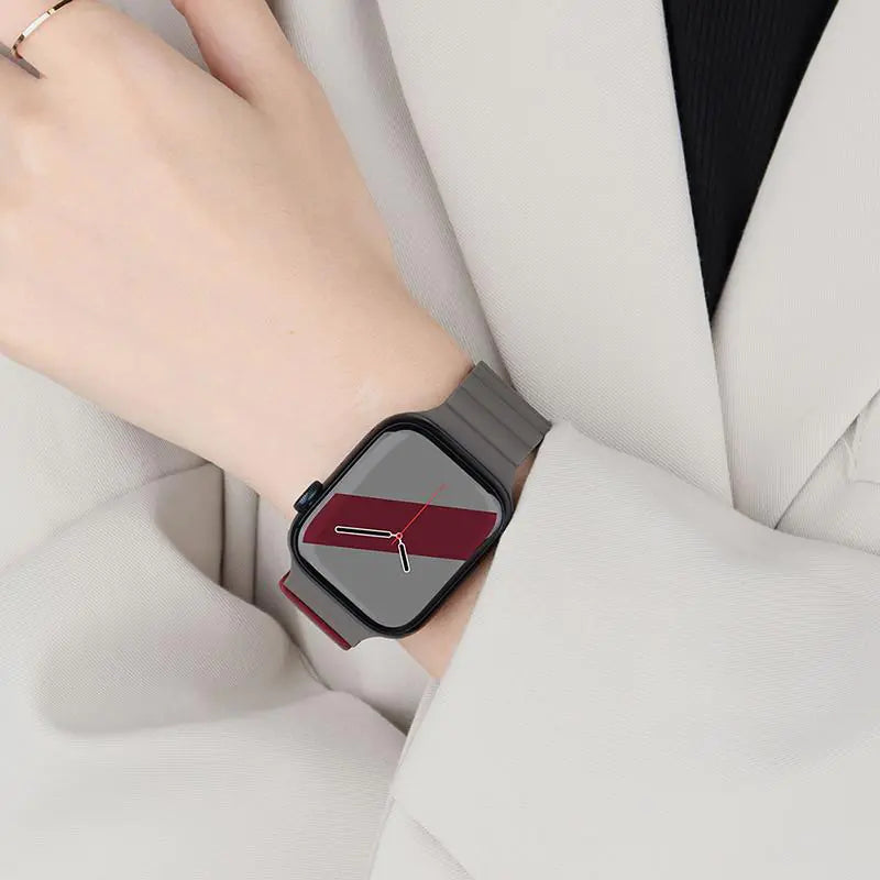 Creative Silicone Magnetic Strap for Apple Watch 8/7/6/SE/5/4