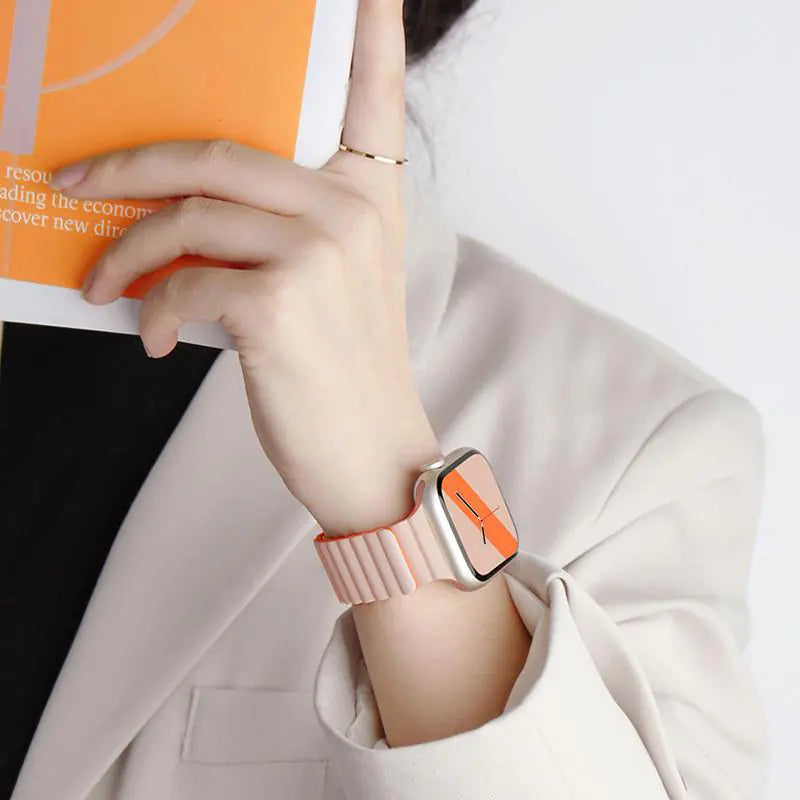 Creative Silicone Magnetic Strap for Apple Watch 8/7/6/SE/5/4