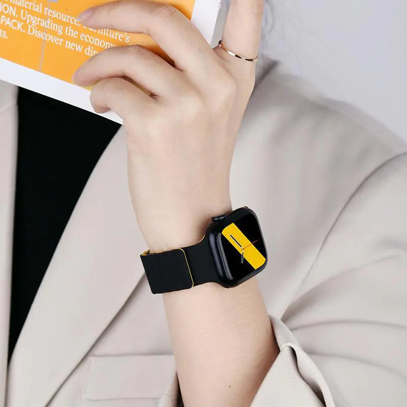 Creative Silicone Magnetic Strap for Apple Watch 8/7/6/SE/5/4