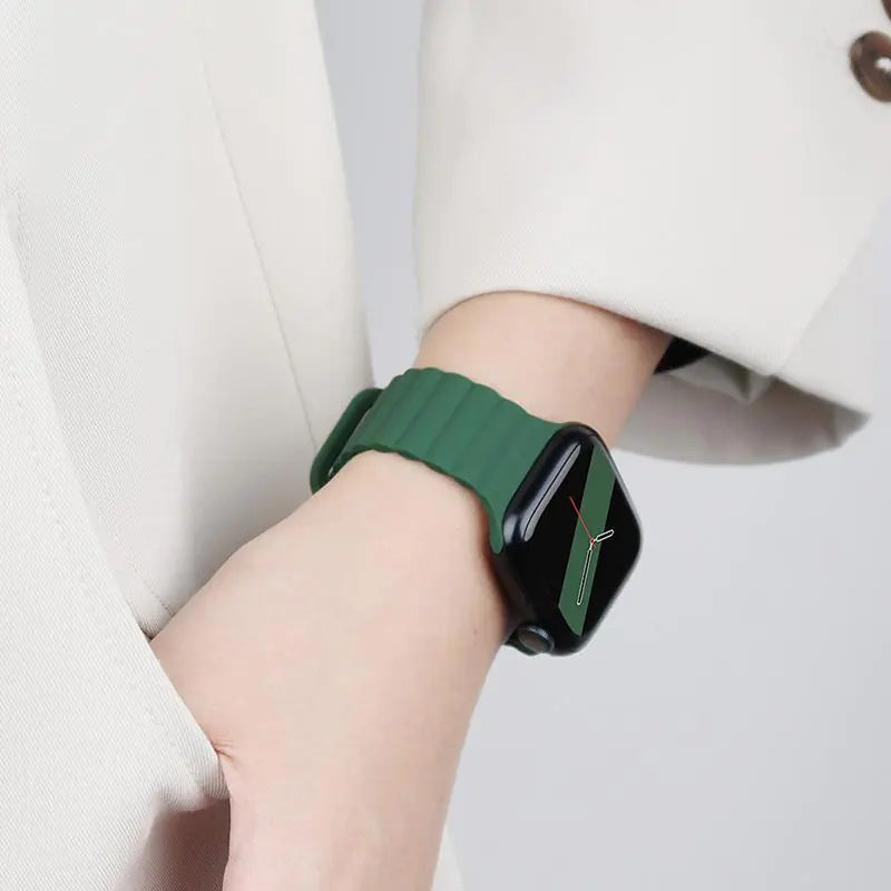 Creative Silicone Magnetic Strap for Apple Watch 8/7/6/SE/5/4