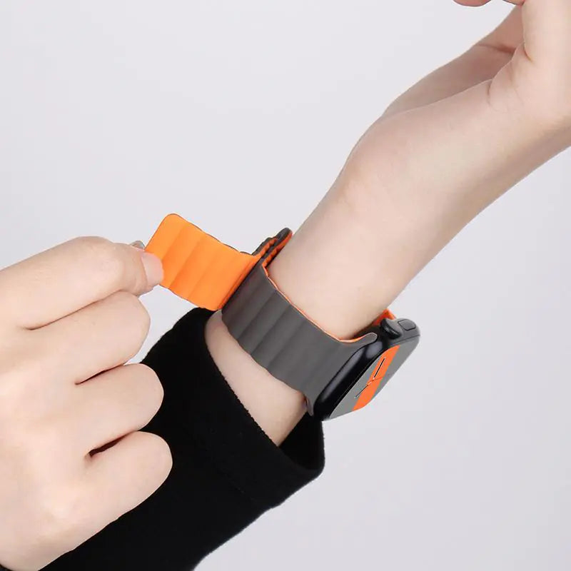 Creative Silicone Magnetic Strap for Apple Watch 8/7/6/SE/5/4