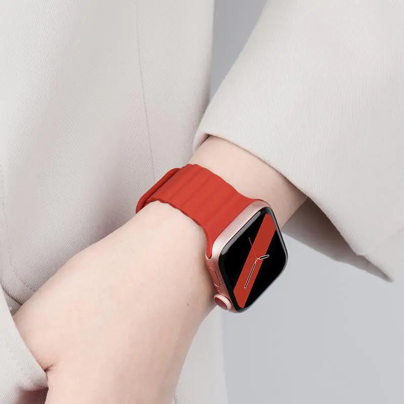 Creative Silicone Magnetic Strap for Apple Watch 8/7/6/SE/5/4