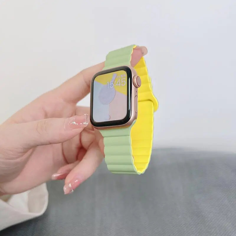Creative Silicone Magnetic Strap for Apple Watch 8/7/6/SE/5/4