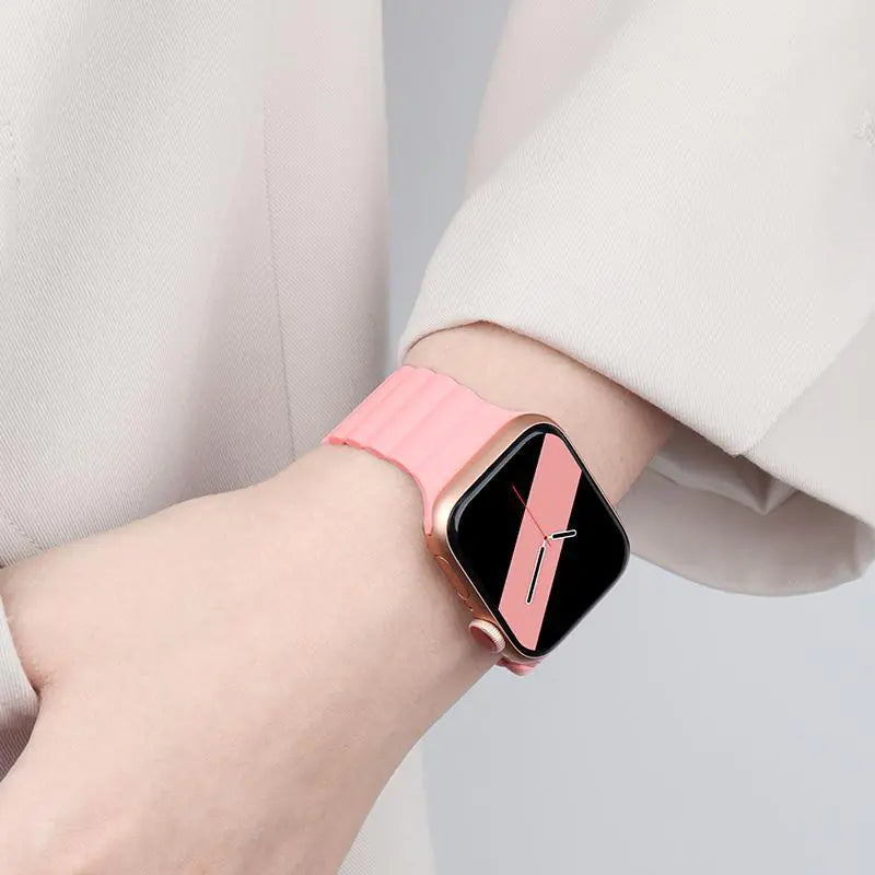Creative Silicone Magnetic Strap for Apple Watch 8/7/6/SE/5/4