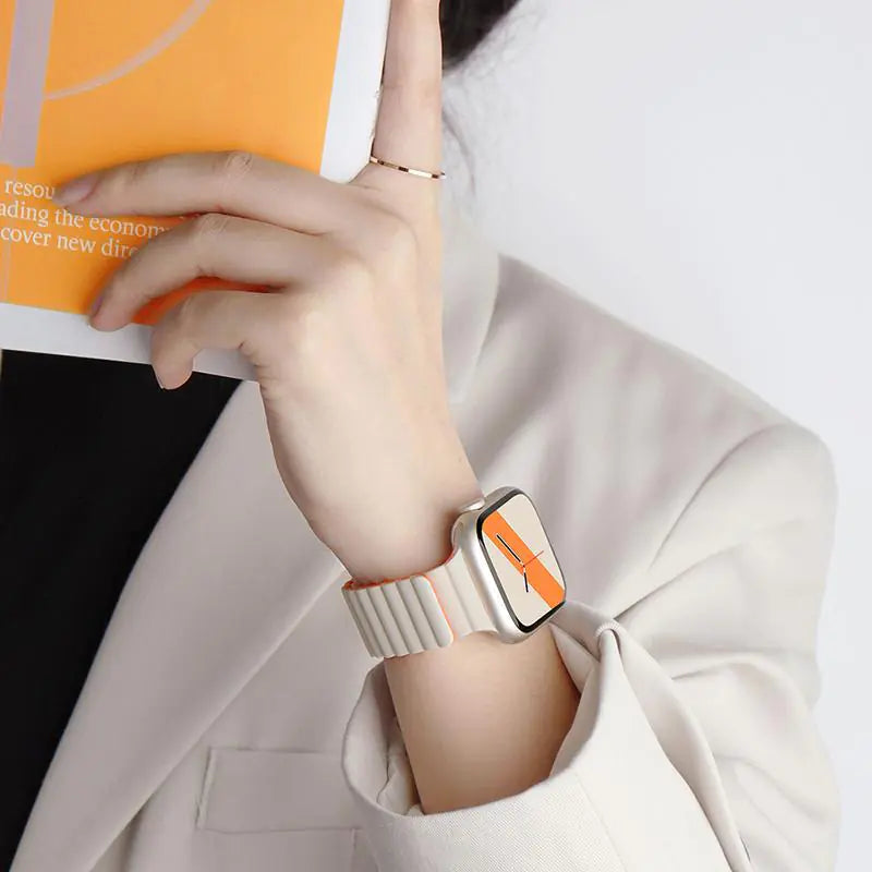 Creative Silicone Magnetic Strap for Apple Watch 8/7/6/SE/5/4