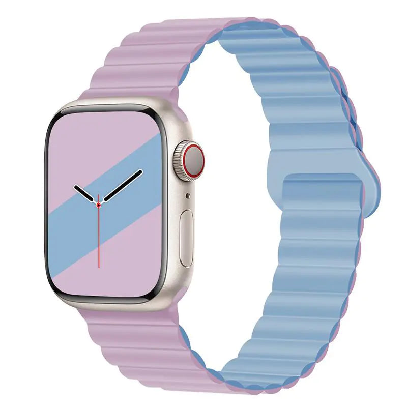 Creative Silicone Magnetic Strap for Apple Watch 8/7/6/SE/5/4