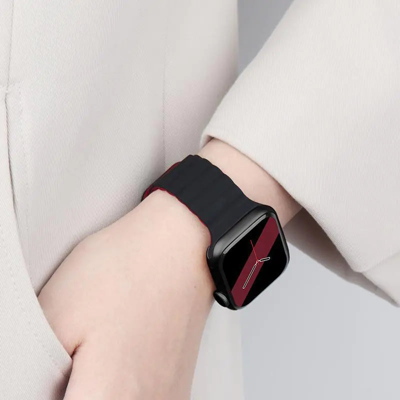 Creative Silicone Magnetic Strap for Apple Watch 8/7/6/SE/5/4